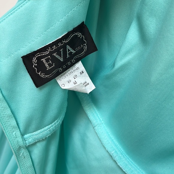 Pink Blush Halter Tulle Evening Maternity Gown by Eva Size Medium Halter - Picture 6 of 15